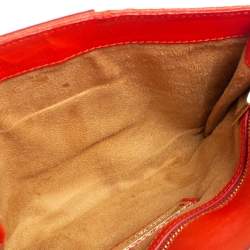 Pre Owned حقيبة كلتش جيمي تشو ريبل جلد ثعبان برتقالي