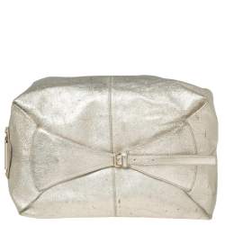 Jimmy Choo Metallic Gold Leather Zip Hobo