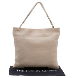 Jimmy Choo Beige Leather Large Charlie Tote