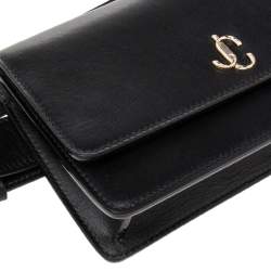Pre Owned Jimmy Choo Black Leather Varenne Belt Bag