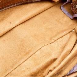 Pre Owned حقيبة ساتشل جيمي تشو ستار جلد برونزية ميتالك بقصة ليزر