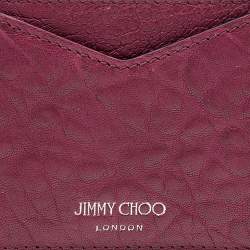 Pre Owned Jimmy Choo Red Leather Card Holder