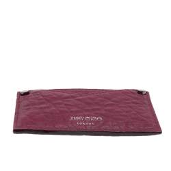 Pre Owned Jimmy Choo Red Leather Card Holder