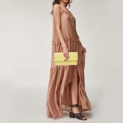 Jimmy Choo Citron Leather Reese Clutch