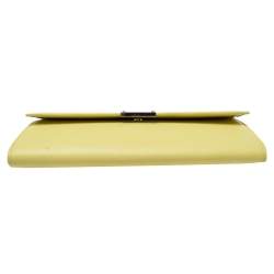 Jimmy Choo Citron Leather Reese Clutch