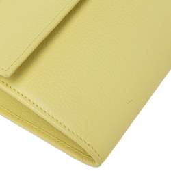 Jimmy Choo Citron Leather Reese Clutch