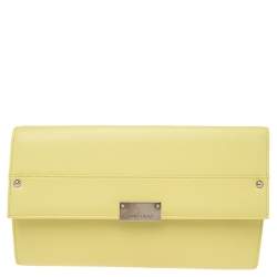 Jimmy Choo Citron Leather Reese Clutch