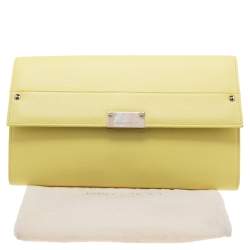 Jimmy Choo Citron Leather Reese Clutch