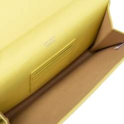 Jimmy Choo Citron Leather Reese Clutch