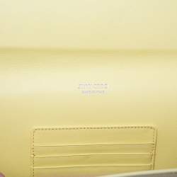 Jimmy Choo Citron Leather Reese Clutch