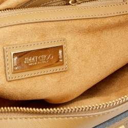 Pre Owned حقيبة ساتشل جيمي تشو كاثرين جلد وجلد لامع أسود/بني