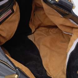 Pre Owned Jimmy Choo Black Leather and Suede Mona Tote