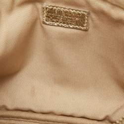 مملوكة مسبقًا Jimmy Choo Gold Glitter and Mesh Zip Wristlet Clutch Bag