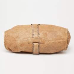 Pre Owned Jimmy Choo Brown Leather and Snakeskin Ramona Shoulder Bag