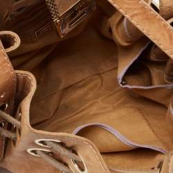 Pre Owned Jimmy Choo Brown Leather and Snakeskin Ramona Shoulder Bag