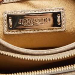 Pre Owned حقيبة جيمي تشو شادو سويدي ميتاليك بسلسلة