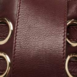Pre Owned Jimmy Choo Burgundy Leather Riki Tote