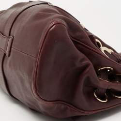 Pre Owned Jimmy Choo Burgundy Leather Riki Tote
