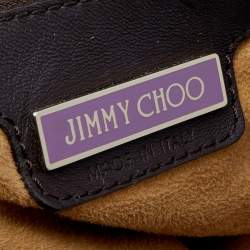 مملوكة مسبقًا حقيبة هوبو جيمي تشو سابا كبيرة جلد ثعبان أسود