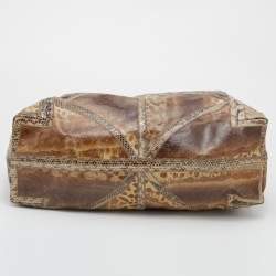 مملوكة مسبقًا حقيبة هوبو جيمي تشو سابا كبيرة جلد ثعبان أسود