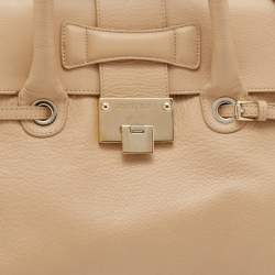Pre Owned Jimmy Choo Beige Leather Rosalie Satchel