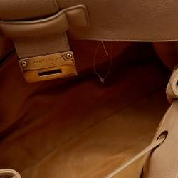 Pre Owned Jimmy Choo Beige Leather Rosalie Satchel