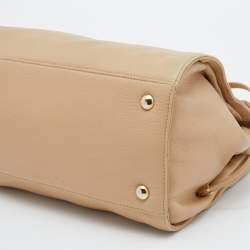 Pre Owned Jimmy Choo Beige Leather Rosalie Satchel