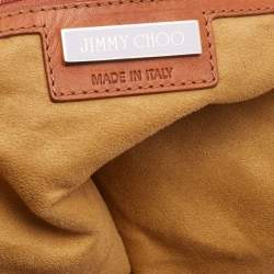 Pre Owned Jimmy Choo Brown Python Embossed And Leather Lohla Jane Hobo