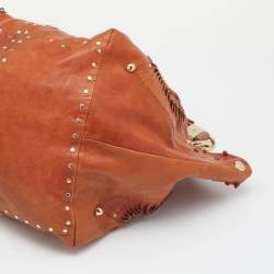 Pre Owned Jimmy Choo Brown Python Embossed And Leather Lohla Jane Hobo