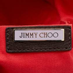 Pre Owned Jimmy Choo Multicolor Printed Canvas And Leather Trimmed Shopper Tote