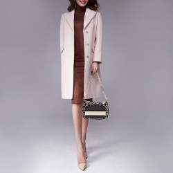 Pre Owned Jimmy Choo Black/Gold Leather and Python Chain Mail Carolina Shoulder Bag