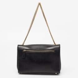 Pre Owned Jimmy Choo Black Leather and Snakeskin Alba Shoulder Bag