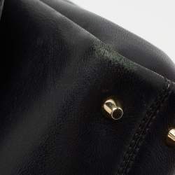 Pre Owned Jimmy Choo Black Leather and Snakeskin Alba Shoulder Bag