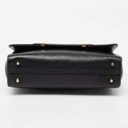 Pre Owned Jimmy Choo Black Leather and Snakeskin Alba Shoulder Bag