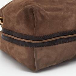 Pre Owned Jimmy Choo Brown Suede and Leather Hobo