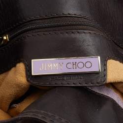 Pre Owned Jimmy Choo Brown Suede and Leather Hobo