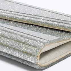 مملوكة مسبقًا Jimmy Choo Silver Glitter Acrylic Candy Chain Clutch