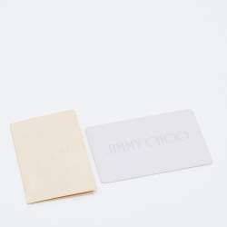 Pre Owned حقيبة يد توتس جيمي تشو بابيث جلد ثعبان وكانفاس أسود/كريمي 