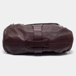 Pre Owned Jimmy Choo Dark Brown Leather Ramona Shoulder Bag