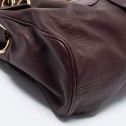 Pre Owned Jimmy Choo Dark Brown Leather Ramona Shoulder Bag