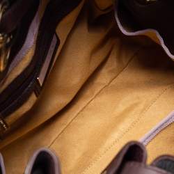 Pre Owned Jimmy Choo Dark Brown Leather Ramona Shoulder Bag