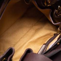 Pre Owned Jimmy Choo Dark Brown Leather Ramona Shoulder Bag