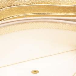 Pre Owned Jimmy Choo Metallic Gold Leather Flap Wallet
