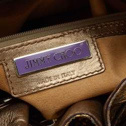 Jimmy Choo Metallic Gold Python Ramona Shoulder Bag
