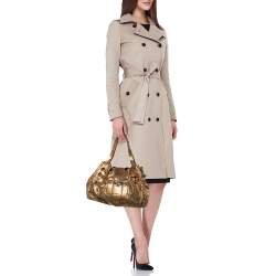 Jimmy Choo Metallic Gold Python Ramona Shoulder Bag