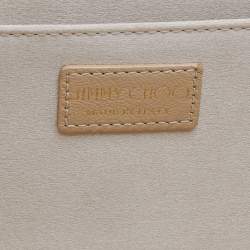 Pre Owned Jimmy Choo Metallic Gold Glitter Cayla Clutch