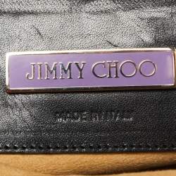 Pre Owned Jimmy Choo Beige/Brown Leopard Print Calf Hair Frame Foldover Clutch