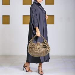 Pre Owned Jimmy Choo Beige Snakeskin Riley Hobo