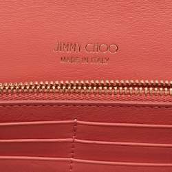 Pre Owned Jimmy Choo Pink/Black Snakeskin Mila Chain Clutch