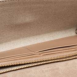 Pre Owned Jimmy Choo Gold Leather Emmie Clutch